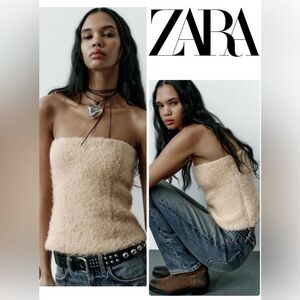 Zara Curly Strapless Top